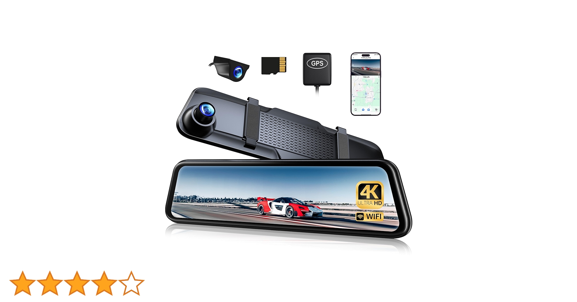 【値下げ中】ドライブレコーダー 4K 800万画素 2024新モデルWIFI搭載 41Qu2y+p+SL.jpg